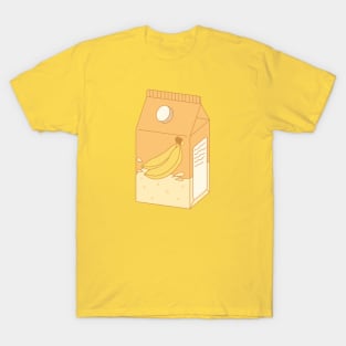 Banana Milk Carton Illustration T-Shirt
